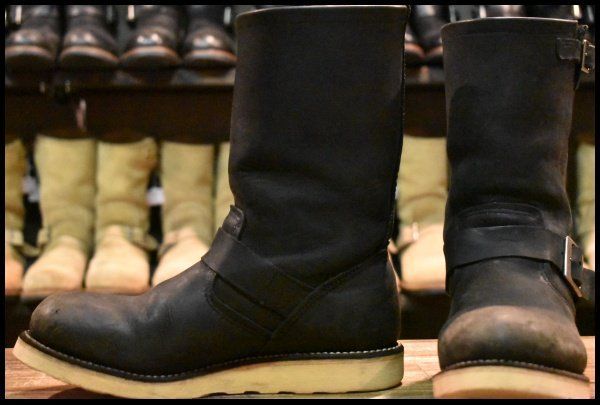 7.5D 良品 08年】レッドウィング 2974 エンジニア ヌバック 黒