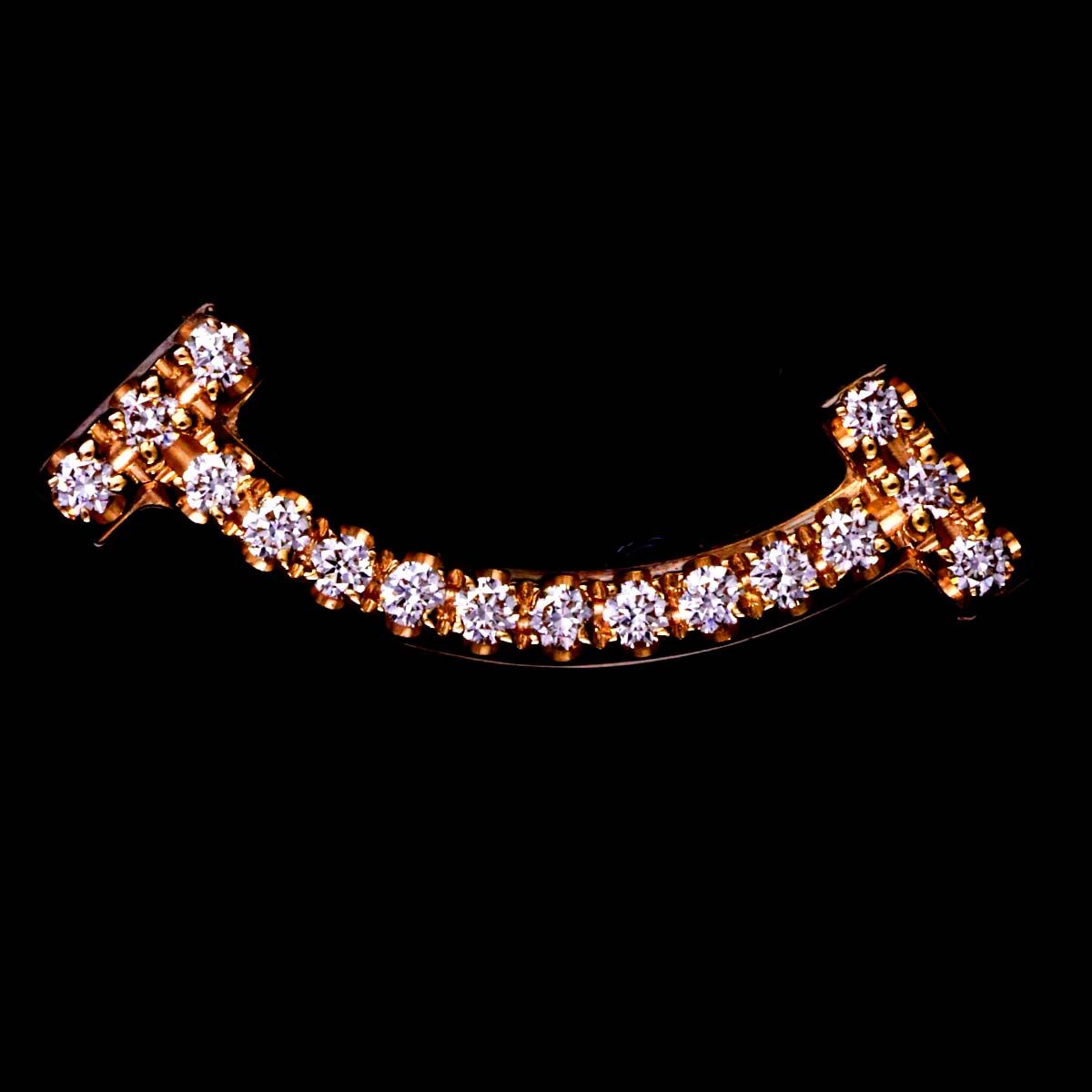 ティファニー TIFFANY&CO. T スマイル ダイヤ ピアス K18 PG 750