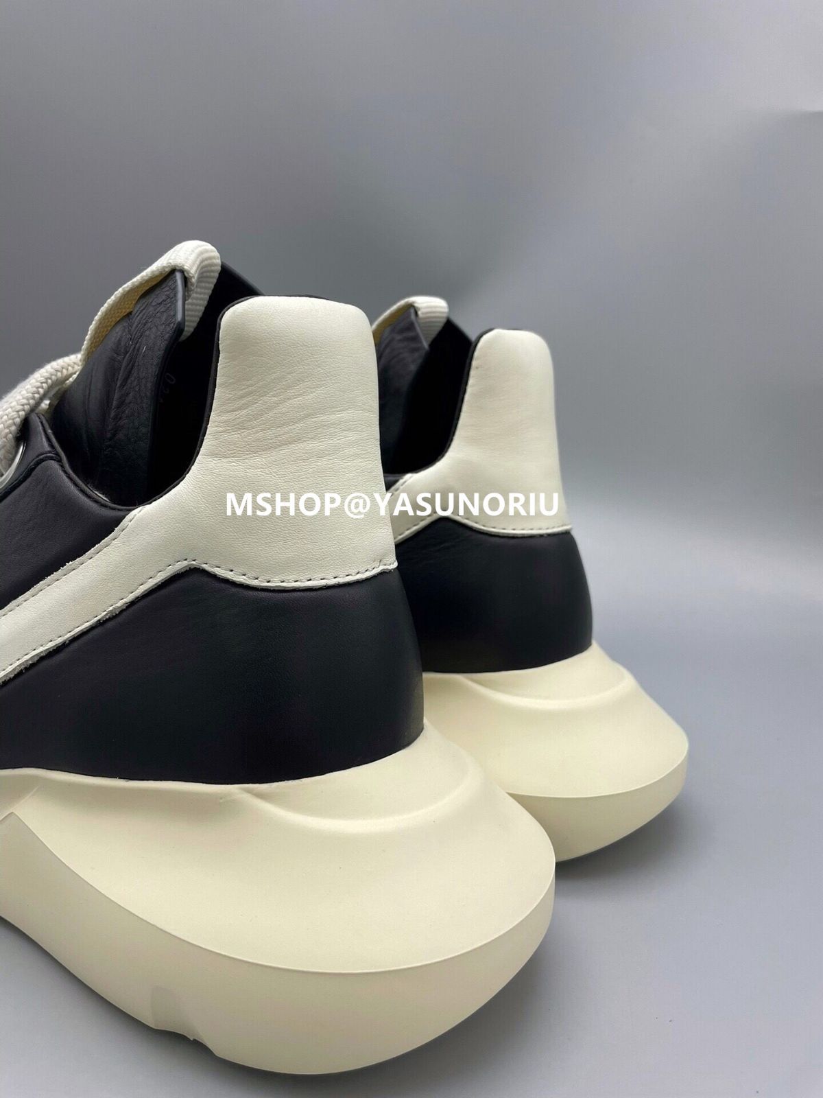 Rick Owens GETH RUNNER リックオウエンス ゲスランナー ジャンボシューレース レザースニーカー EU43 - メルカリ