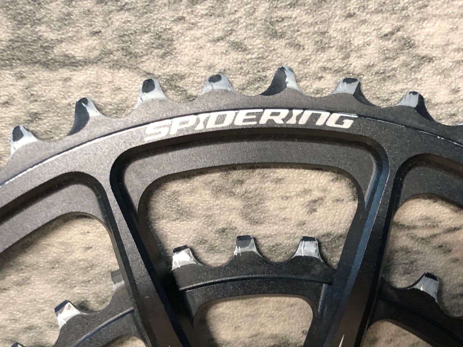 JN624 ホログラム HOLLOWGRAM SPIDERING チェーンリング ダブル 50 34T 10ARM BRIGHTFACE_UK