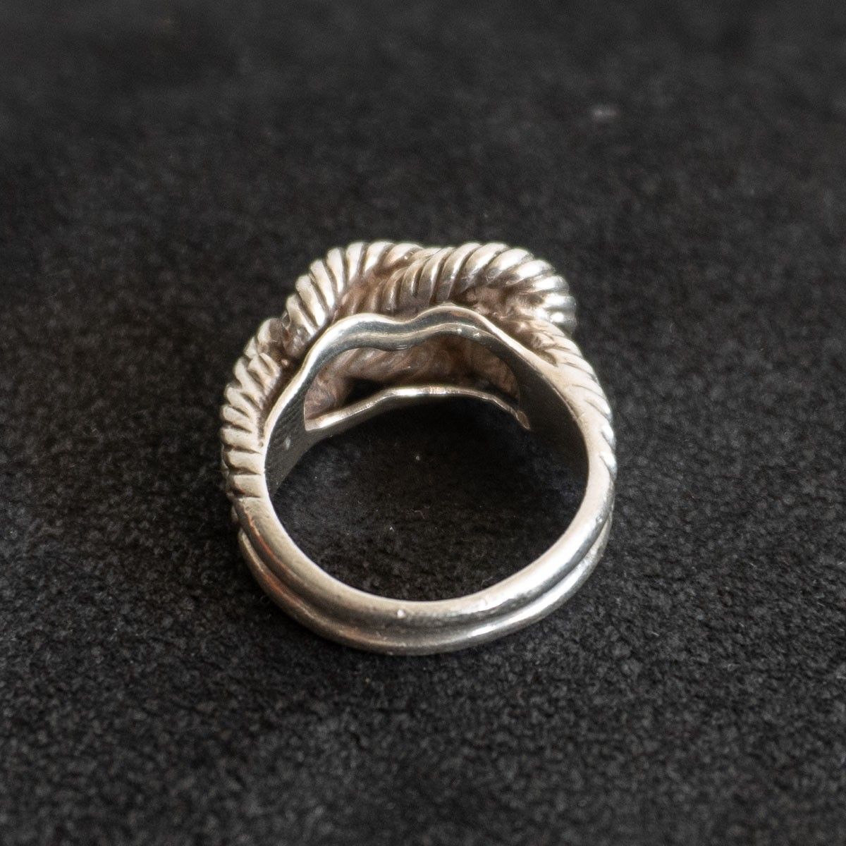 最高級】 HERMES 【オーディエンヌ ロープ リング】 エルメス シルバー  