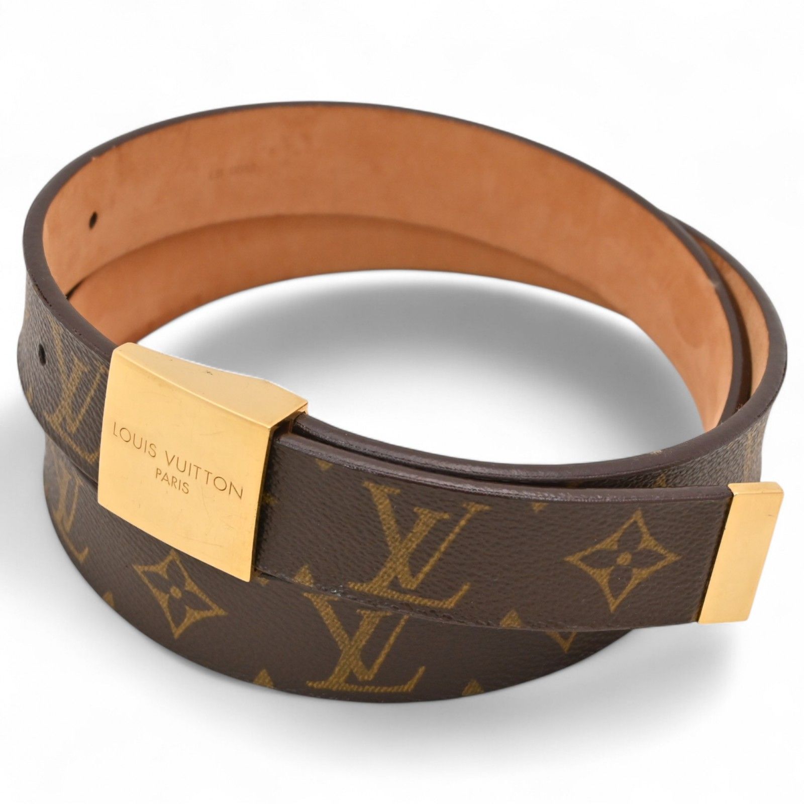 LOUIS VUITTON ルイ・ヴィトン ベルト ダミエ サンチュール キャレ 85