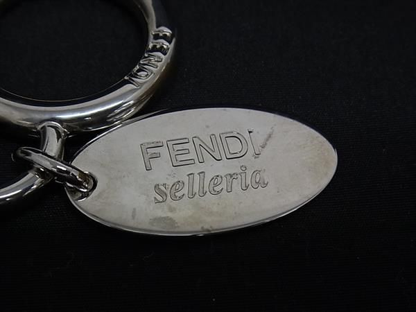 □美品□ FENDI フェンディ ポンポンチャーム ファー×レザー