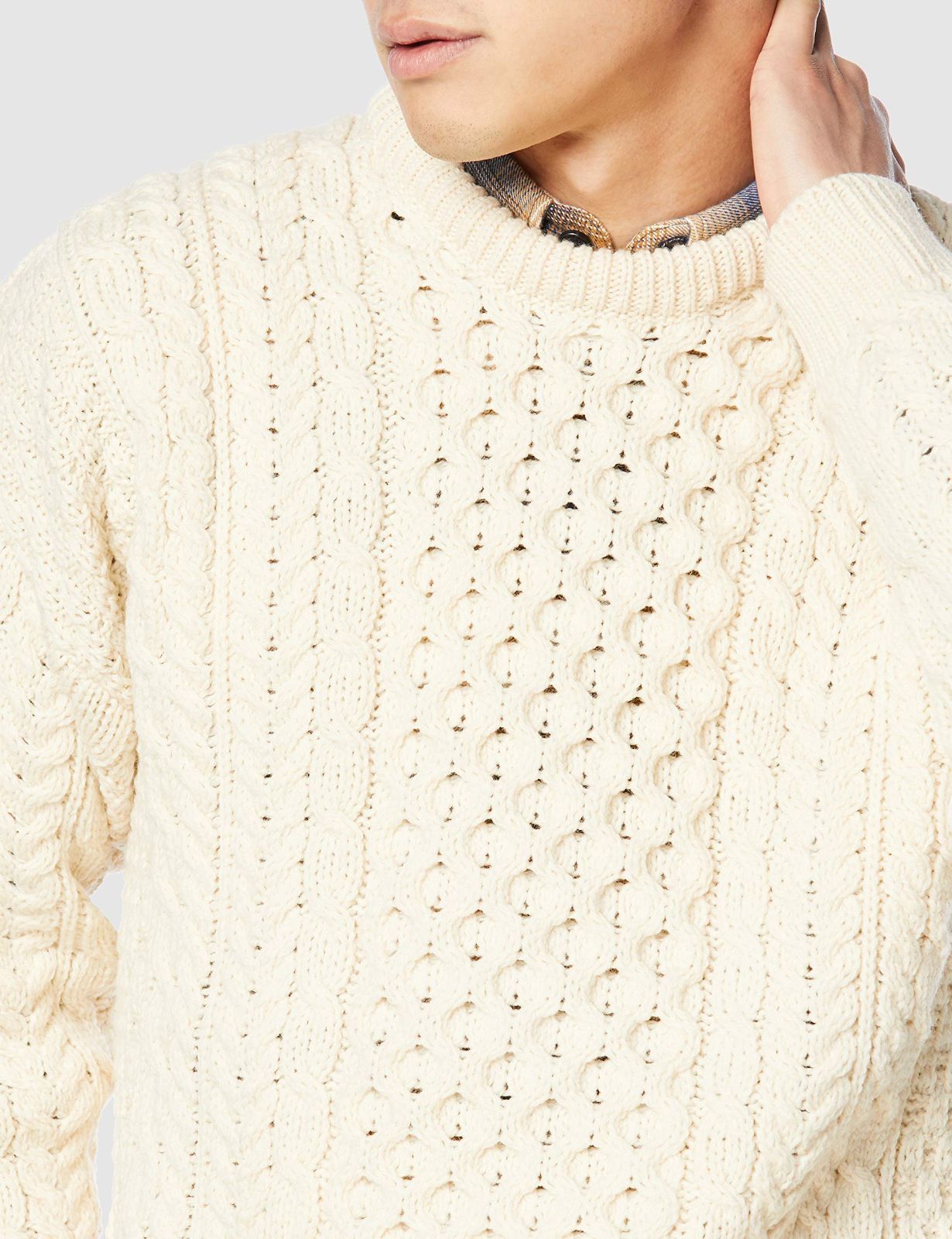 アランウーレンミルズ セーター A823 Traditional Aran Sweater メンズ