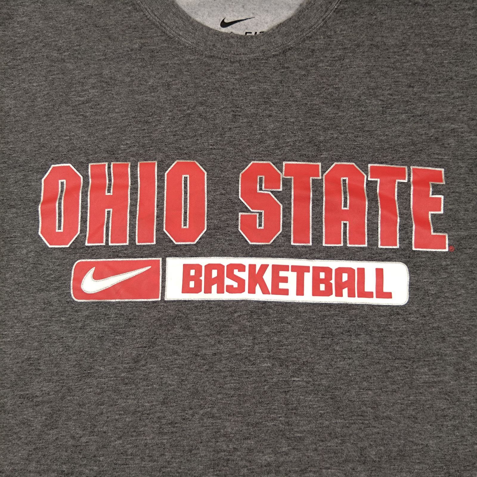 NIKE/ナイキ Tシャツ OHIO STATE BASKETBALL グレー DRI FIT  L