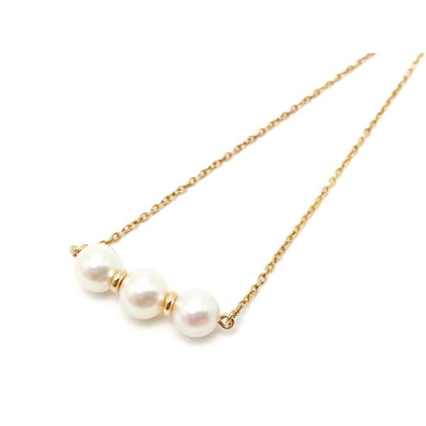 TASAKI 田崎 タサキ K18 18金イエローゴールド アコヤパール 3P