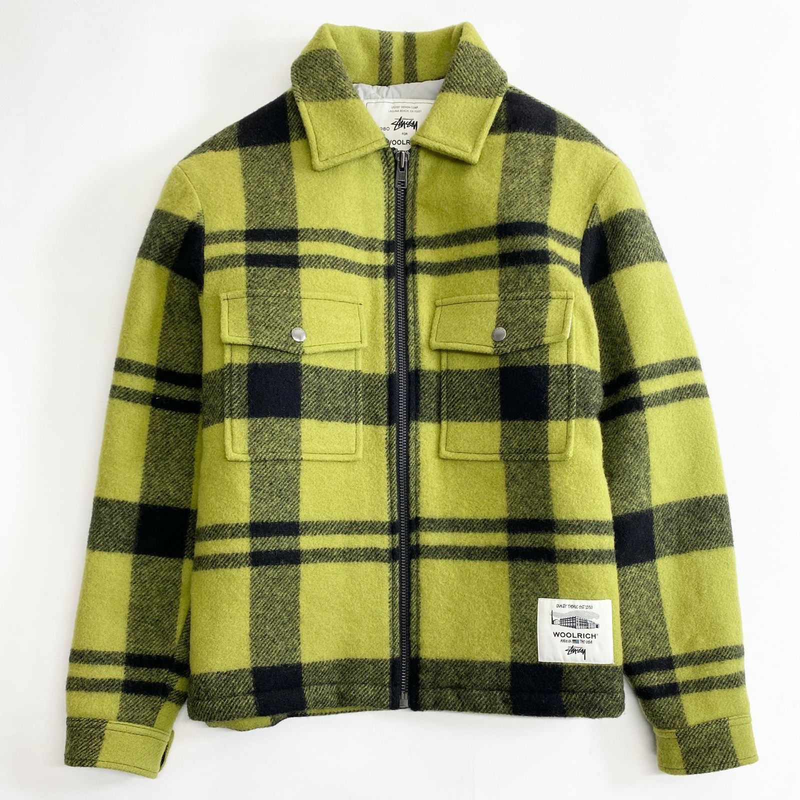 49k13《極美品》STUSSY × WOOLRICH ステューシー ウールリッチ コラボ 