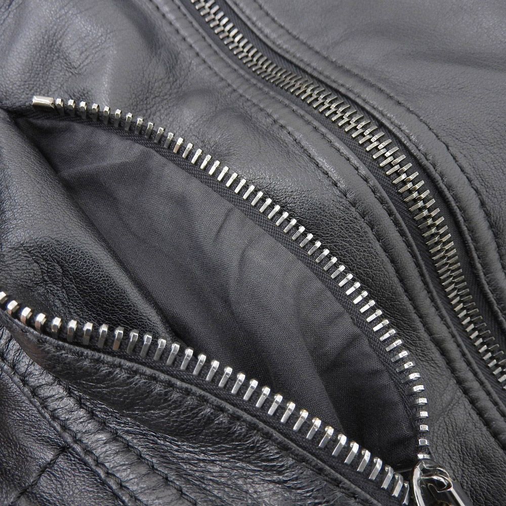 ドルチェ＆ガッバーナ　中綿　ラムレザー　ライダース 美品 ドルチェ＆ガッバーナ DOLCE\u0026GABBANA 黒タグ ラムレザー 中綿
