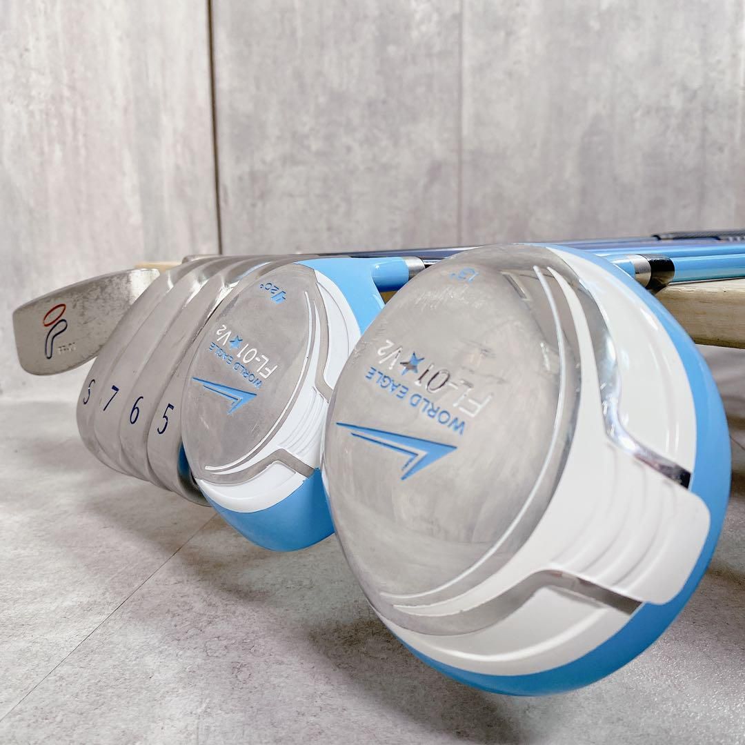 X662 ワールドイーグル 他 レディース ゴルフ クラブ ハーフセット 水色