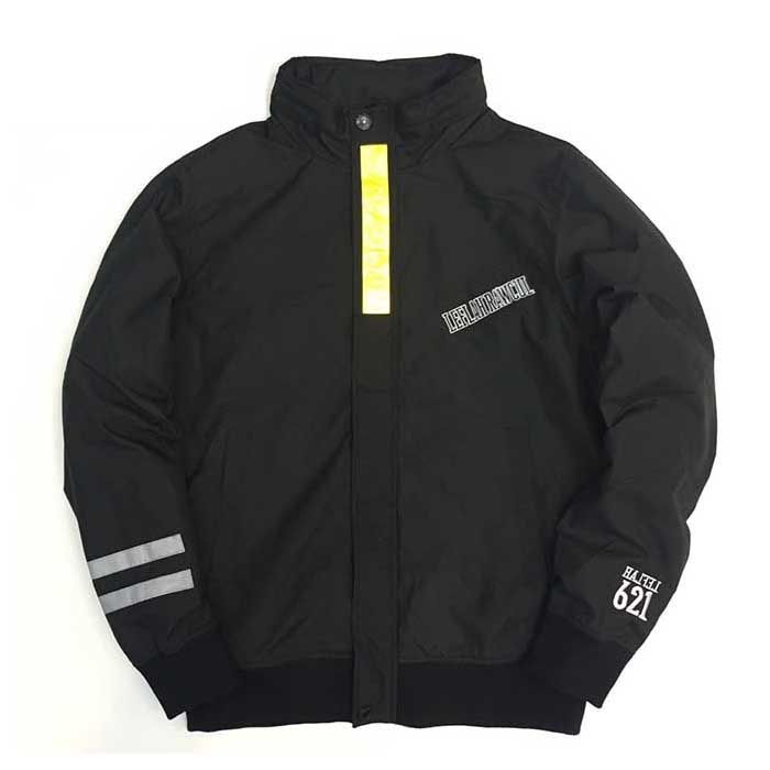 LEFLAH レフラー REFLECTOR NYLON HOOD IN JACKET (BLACK) リフレクターナイロンフードインジャケット