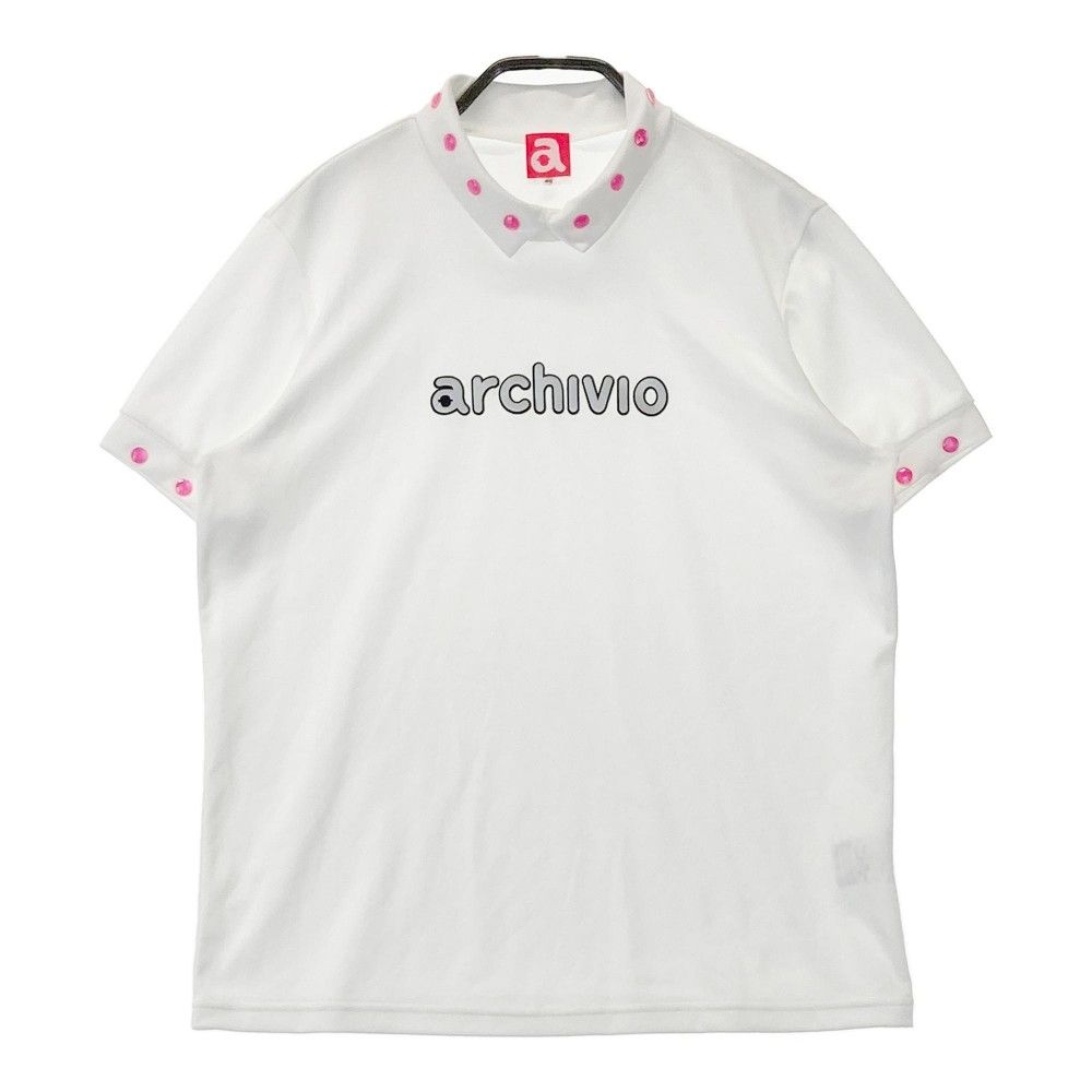 サイズ 40 ARCHIVIO アルチビオ ハイネック半袖Tシャツ ホワイト系 240101290807 ゴルフウェア レディース ストスト