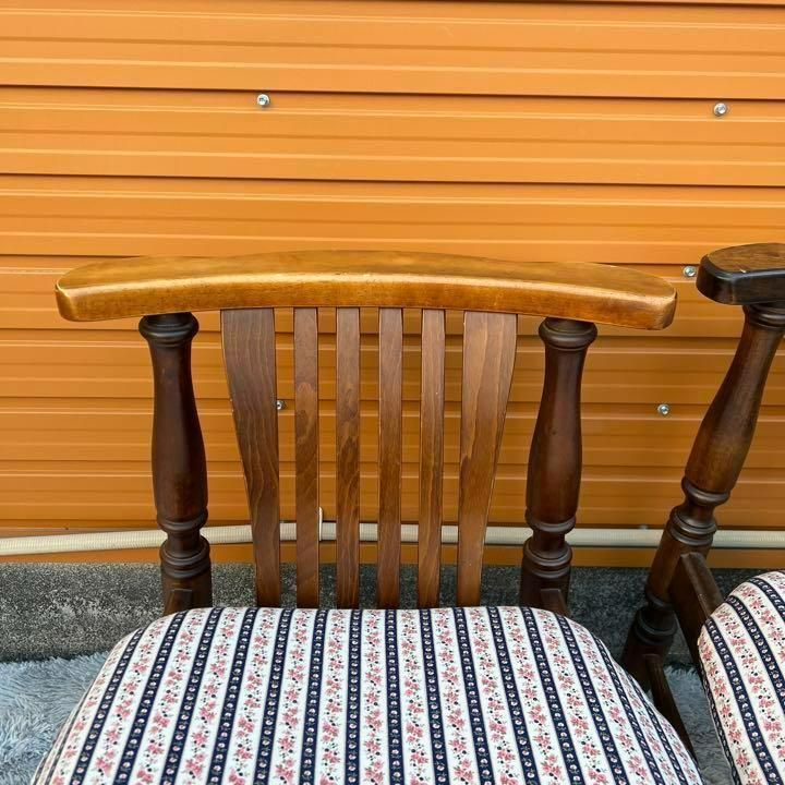 可愛い花柄ストライプ patio ヴィンテージチェア ヴィンテージ