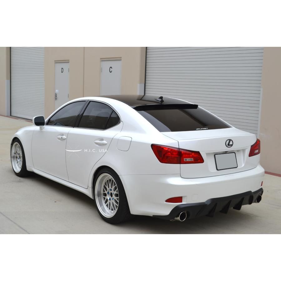 IS250 GSE20 ブラックスモークサイドバイザー 金具モール付　INJ－V－014