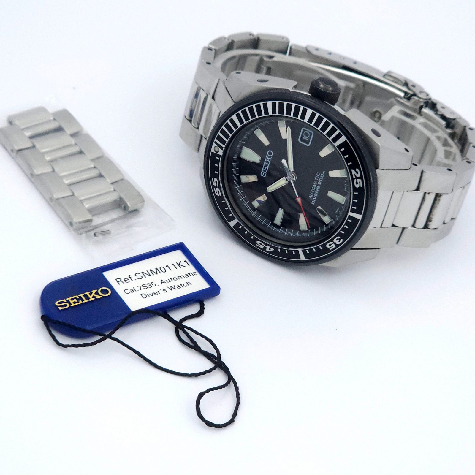 ☆本体良品 SEIKO セイコー ダイバーズ200m ブラックサムライ 7S35 