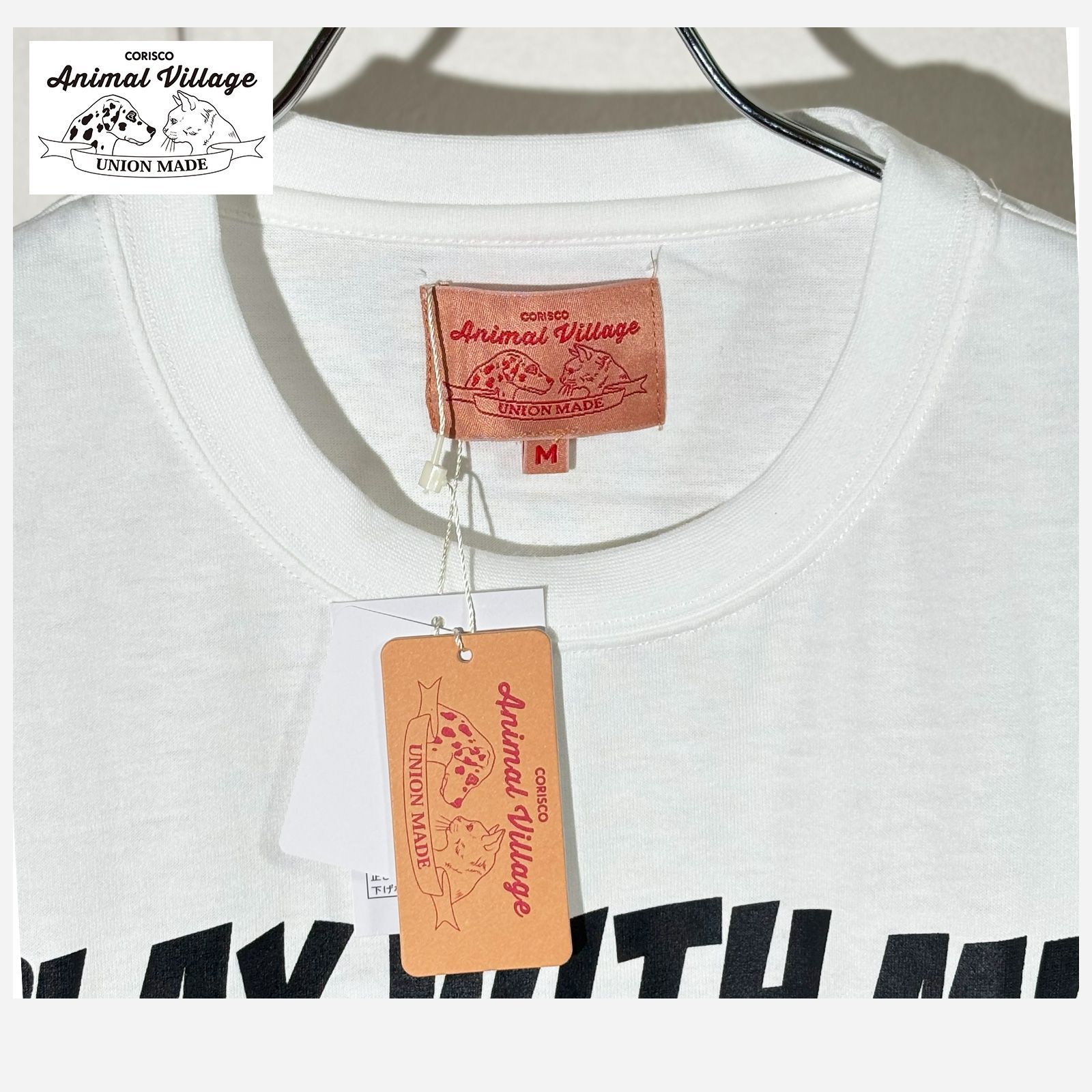 新品 CORISCO コリスコ Animal Village 猫 プリント Tシャツ