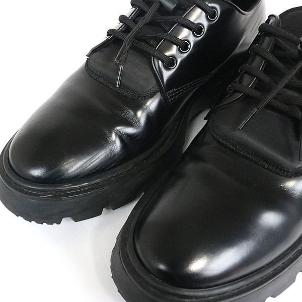 銀座店 ルイヴィトン レザーシューズ ロゴ 革靴 黒 size8 89881 - メルカリ