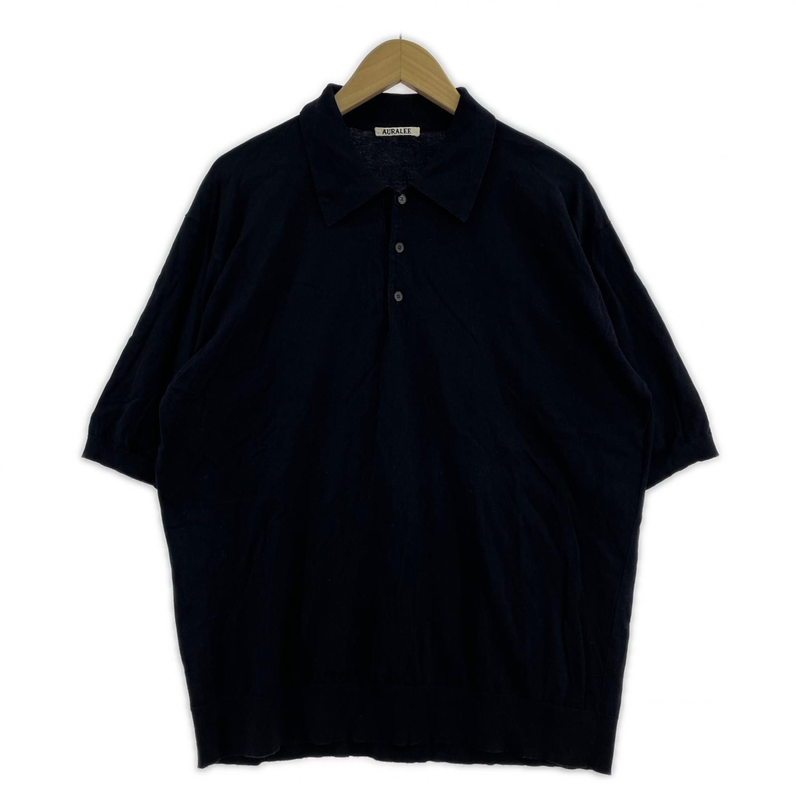 AURALEE SUPER HIGH GAUGE COTTON KNIT POLO 4 A24SP02PD