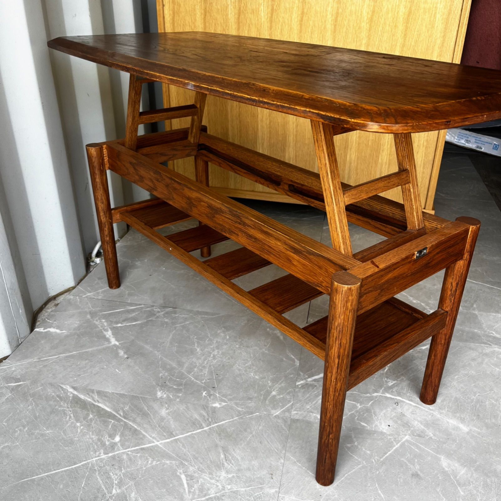 取付無料！モモナチュラル FDローテーブルS 北欧風天然無垢材