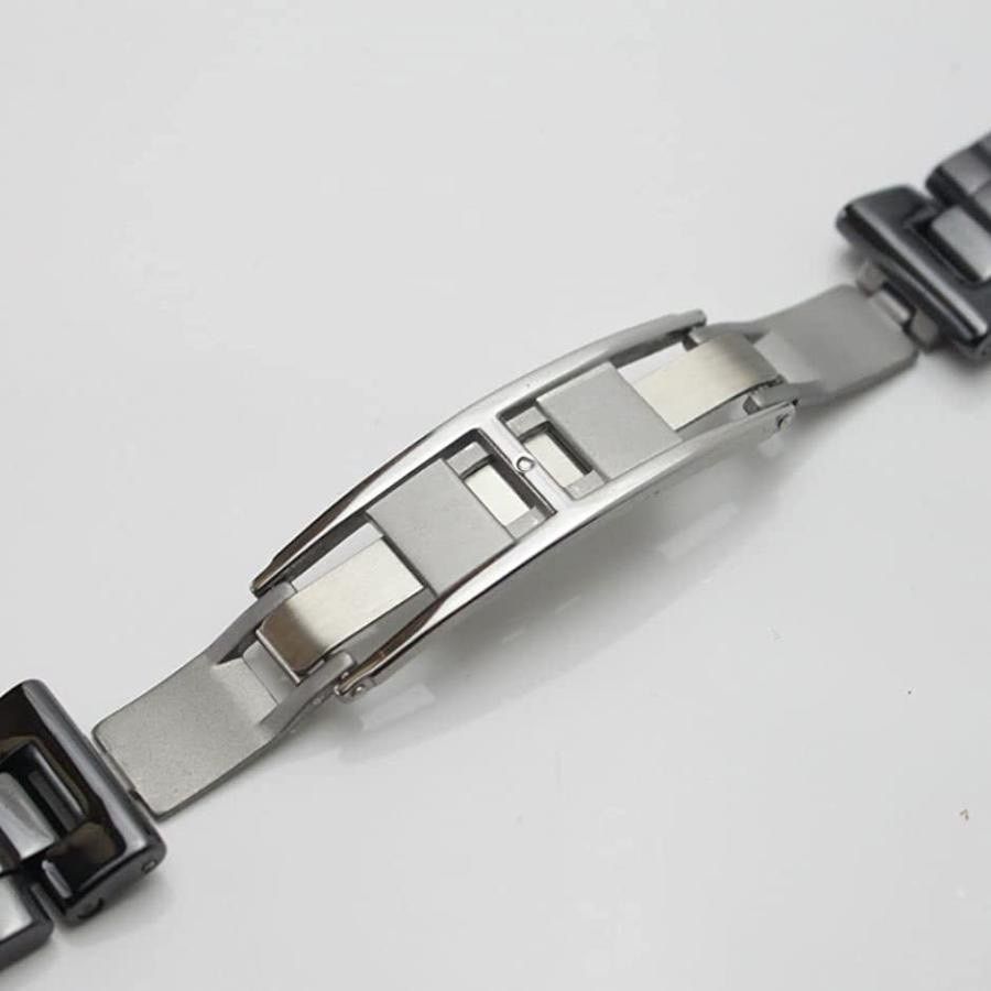 交換CHANEL J12腕時計ベルト専用 社外バンド 交換 セラミック ブラック