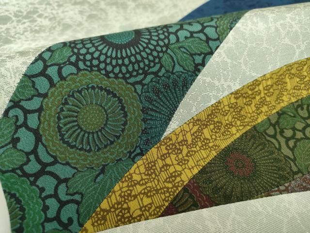 平和屋着物○極上 人間国宝 南部芳松 突彫り 太鼓柄袋帯 切嵌 吉祥小