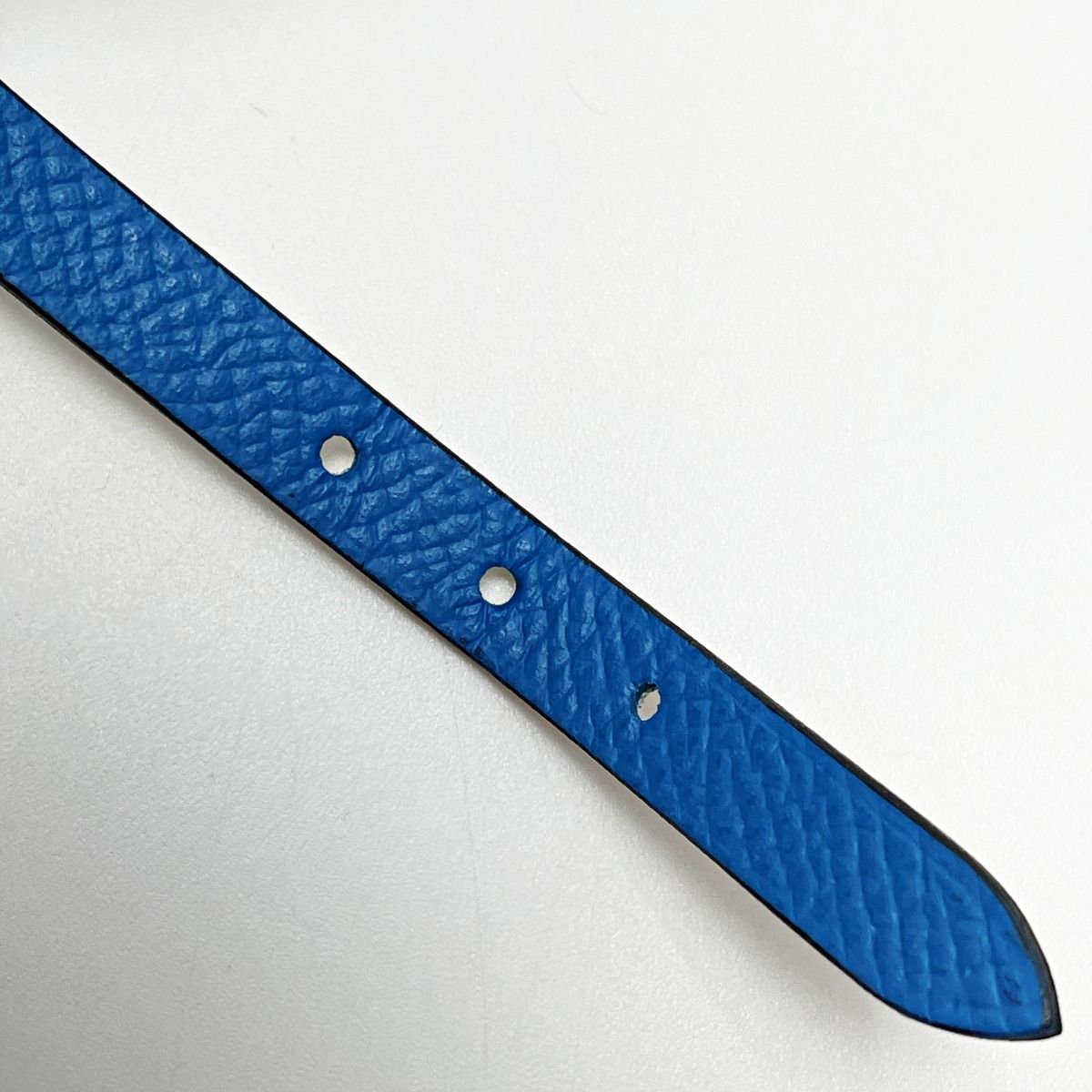 HERMES エルメス アピ3 M刻印 ホワイト×ブルー ブレスレット レザー 