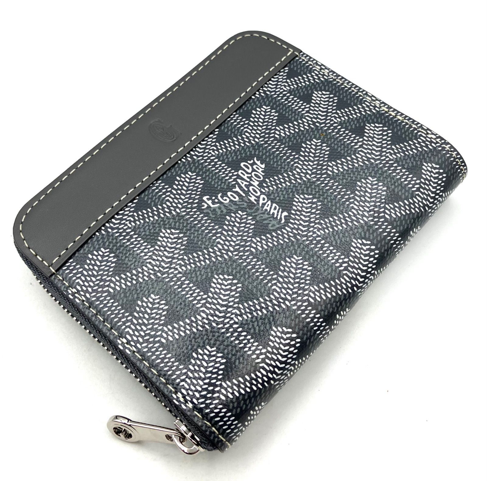 GOYARD ゴヤール PM 二つ折り財布 コインケースPVC レザー ゴヤール コインケース PVCレザー ブラック コインケースユニ