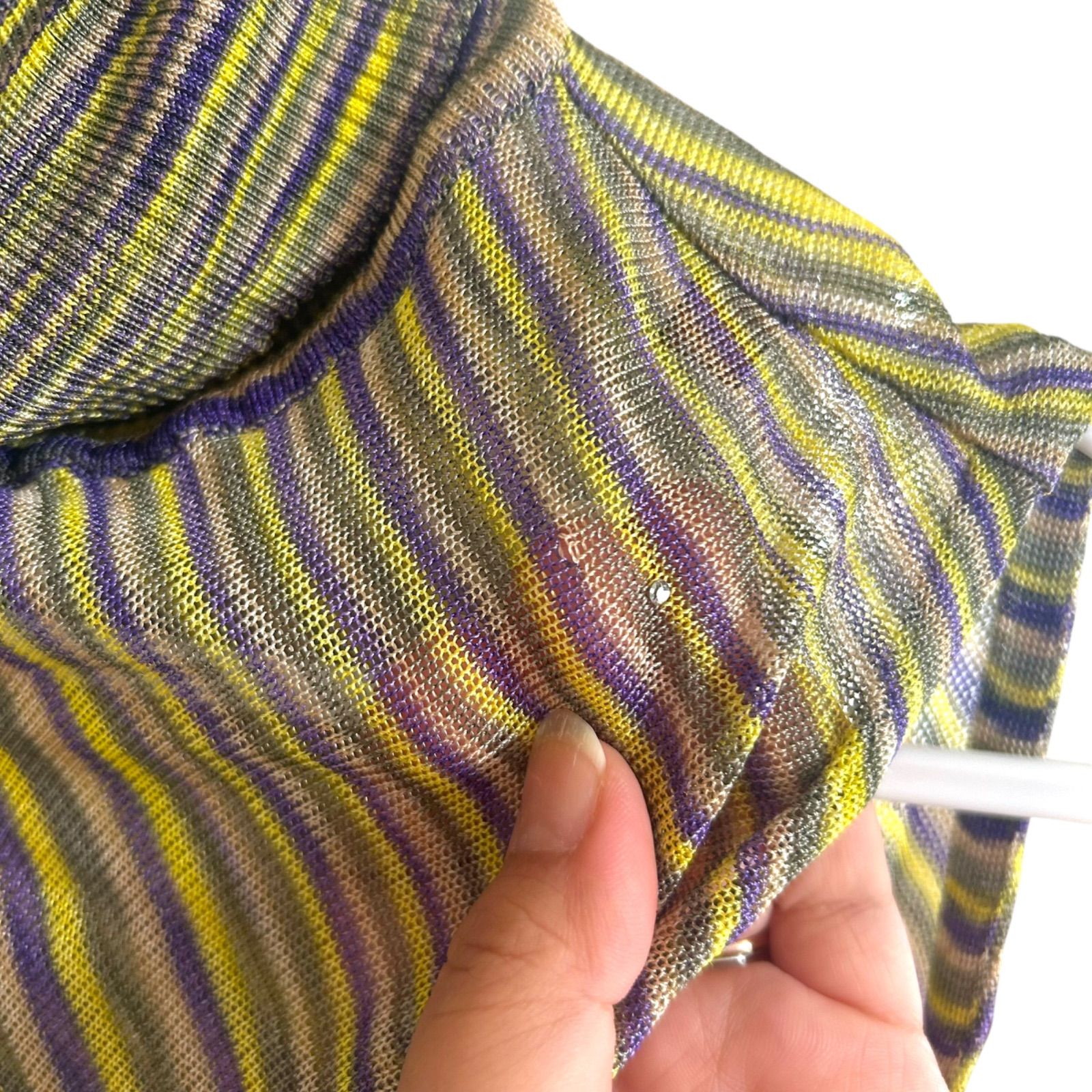 Z1408 MISSONI ミッソーニ ノースリーブニット 薄手 グリーン