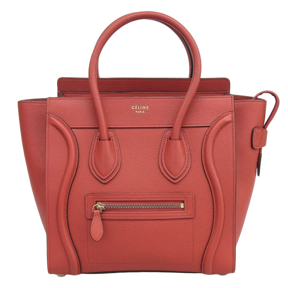 本物保証】 超美品 セリーヌ CELINE ラゲージ マイクロ ハンドバッグ 