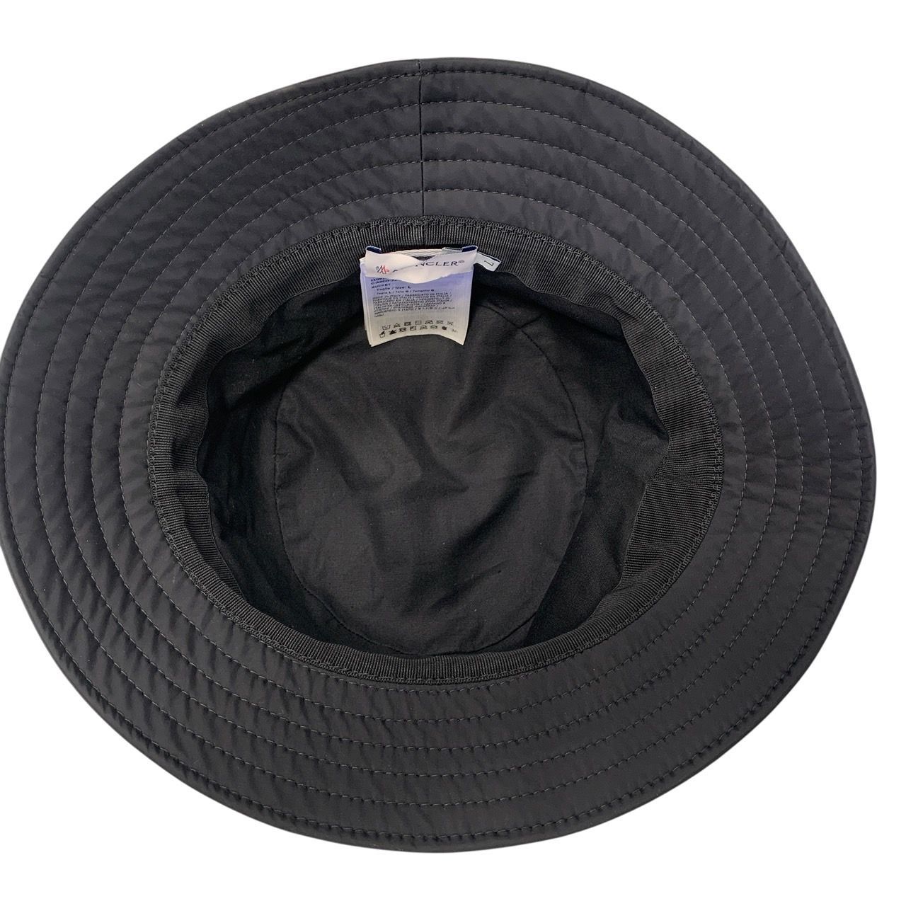♪3180 MONCLER モンクレール バケットハット 3B00003 68352 メンズ ロゴパッチ 刺繍 ナイロン 帽子 999 Lサイズ