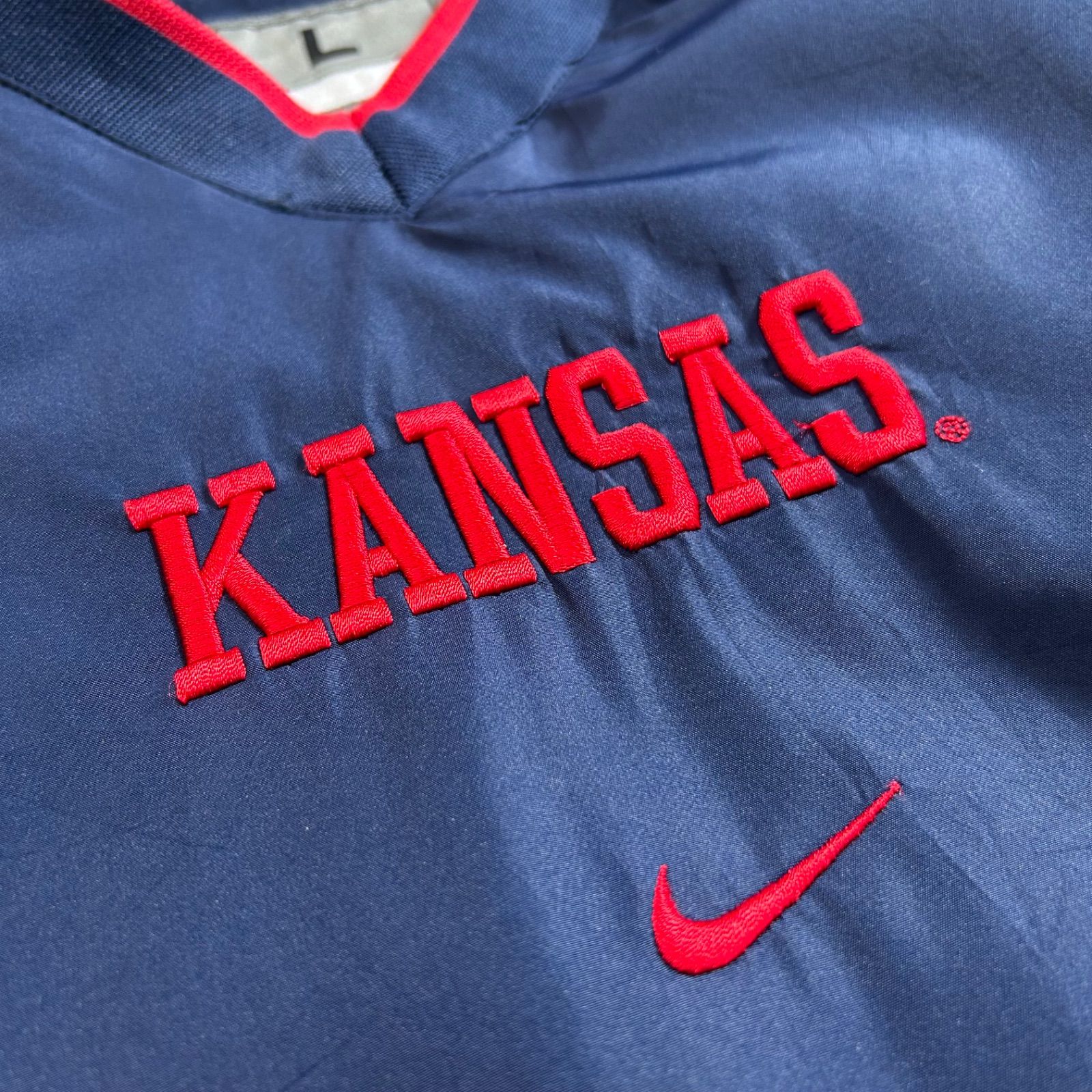 nikeナイキナイロンジャケットプルオーバーy2k刺繍ロゴチーム