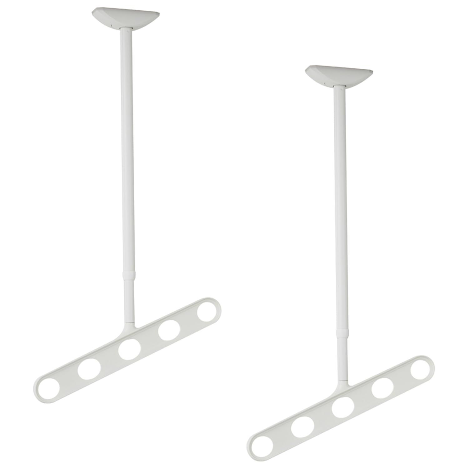 川口技研 軒天用物干し ホスクリーン ZAN-1150-PW ピュアホワイト 2本1組