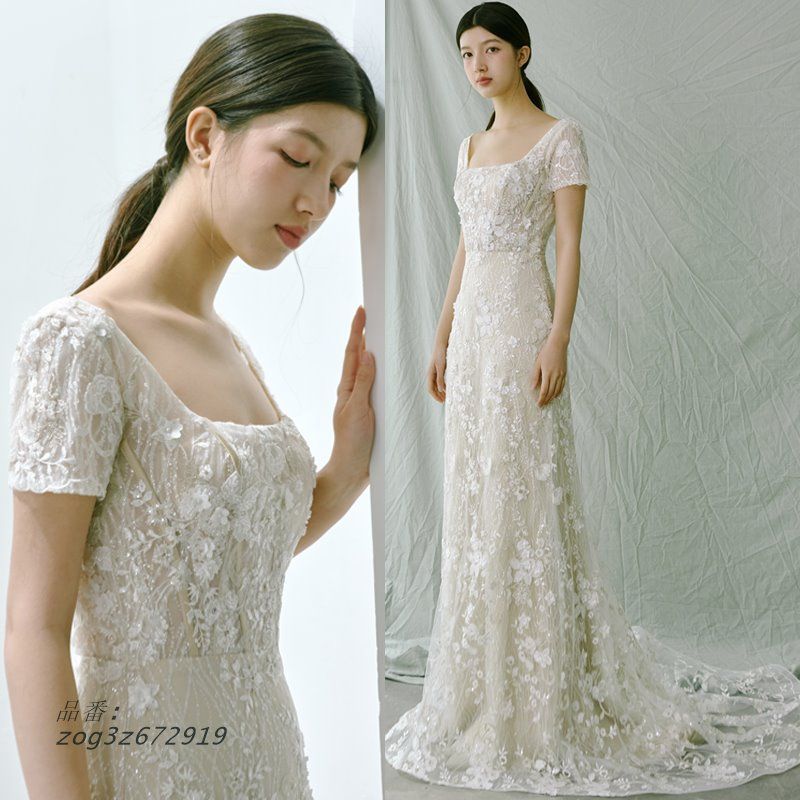 ウェディングドレス ウエディングドレス 二次会 結婚式 前撮り ブライダル 花嫁 スレンダーラインドレス ロングドレス スレンダードレス zog3z672919