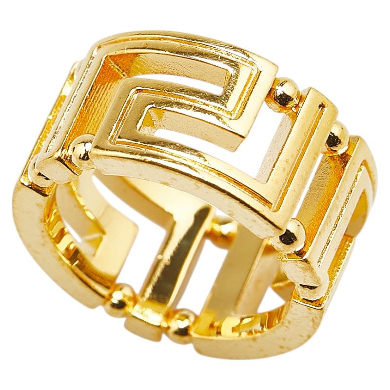 ヴェルサーチェ グレカ リング 指輪 #11 ゴールド メッキ レディース