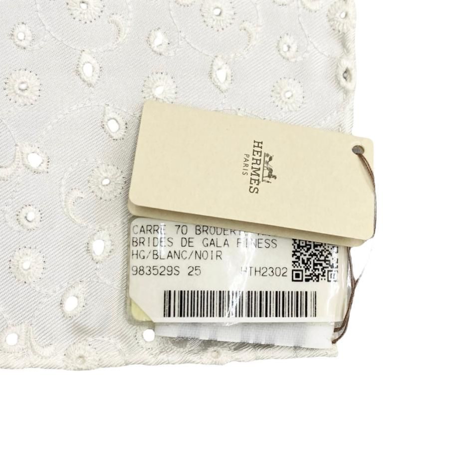 ☆E3837 エルメス シルクスカーフ カレ70 ブリッド・ドゥ・ガラ