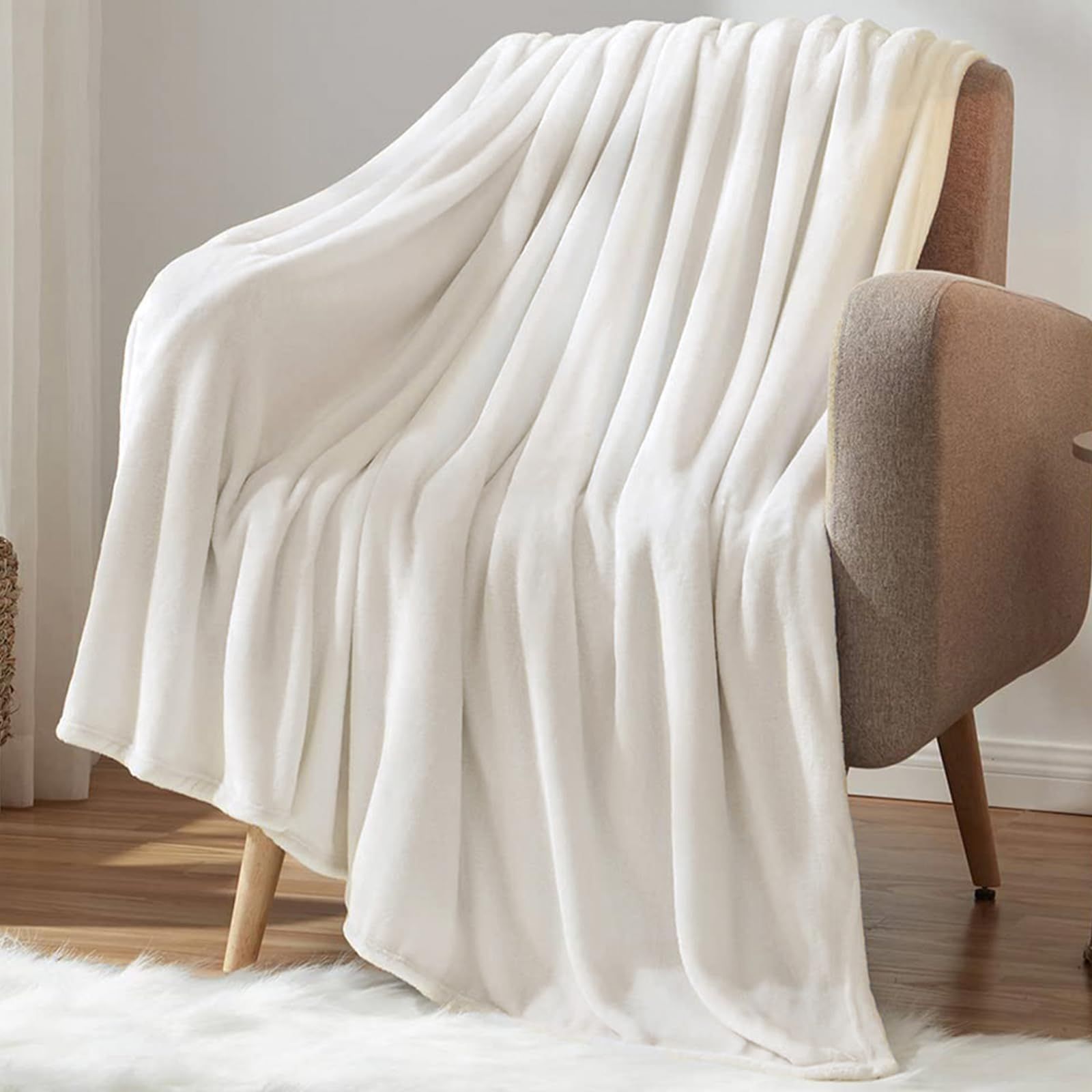 新品 Gemarwel フランネル毛布 ホワイト 洗える セミダブル