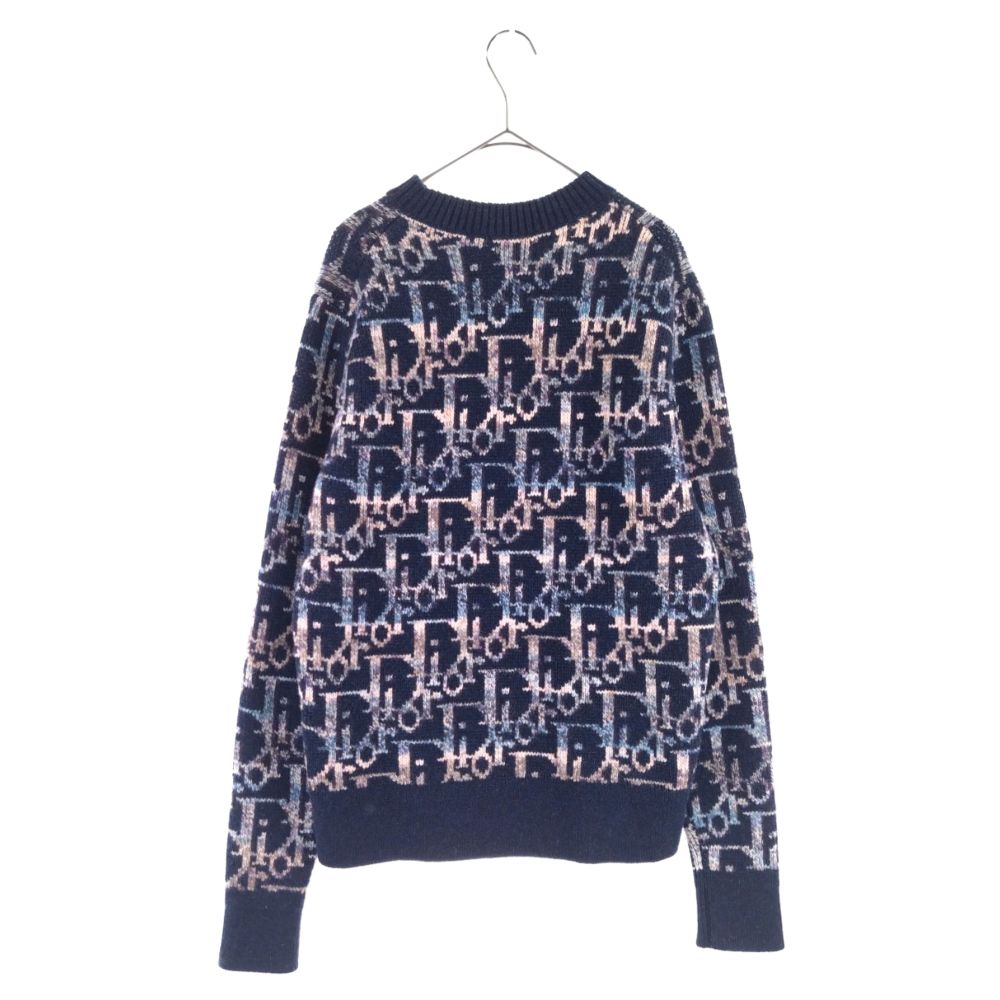 DIOR (ディオール) 21AW Oblique Wool Jacquard Sweater 193M638AT344 ディオール  ディオールオブリークウールジャガードニット 長袖セーター - メルカリ