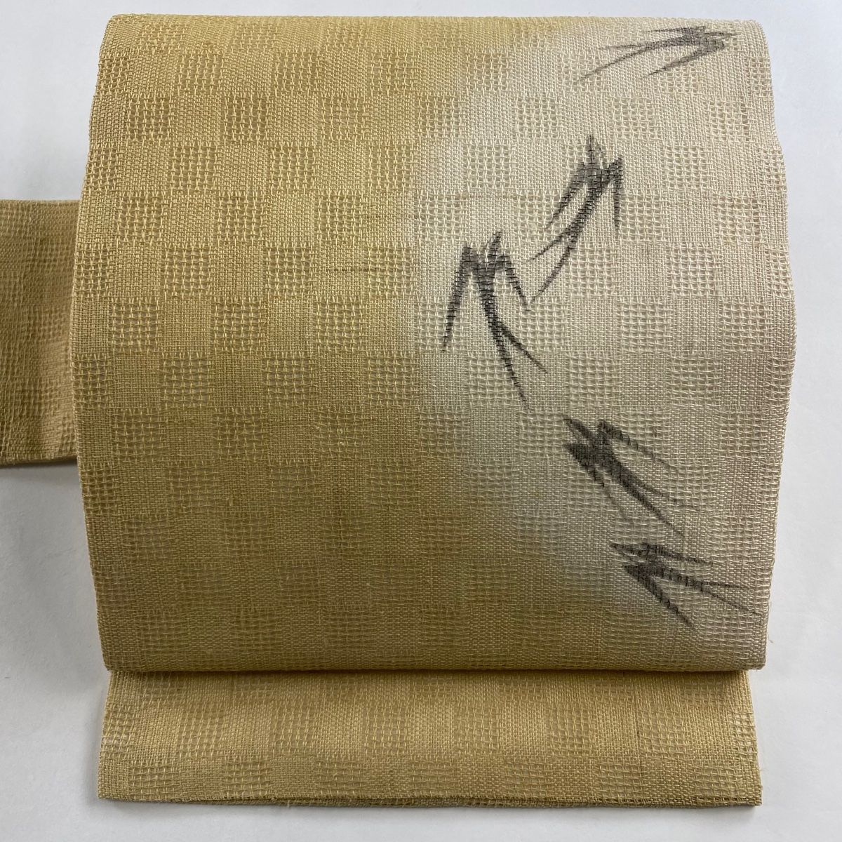 名古屋帯 秀品 夏帯 燕 ベージュ 正絹