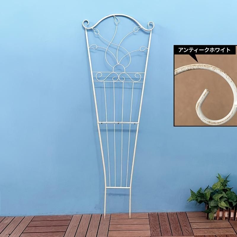 ガーデン フェンス ガーデンフェンス 1個 おしゃれ 耐久性のある鉄製ガーデントレリス 頑丈な金属製 つる植物サポートフレーム フラワーポットスタンド 家のガーデニング用 つる植物ホルダー 植物 つる 庭 おしゃれ エレガント デザイン ホワイト グリーン
