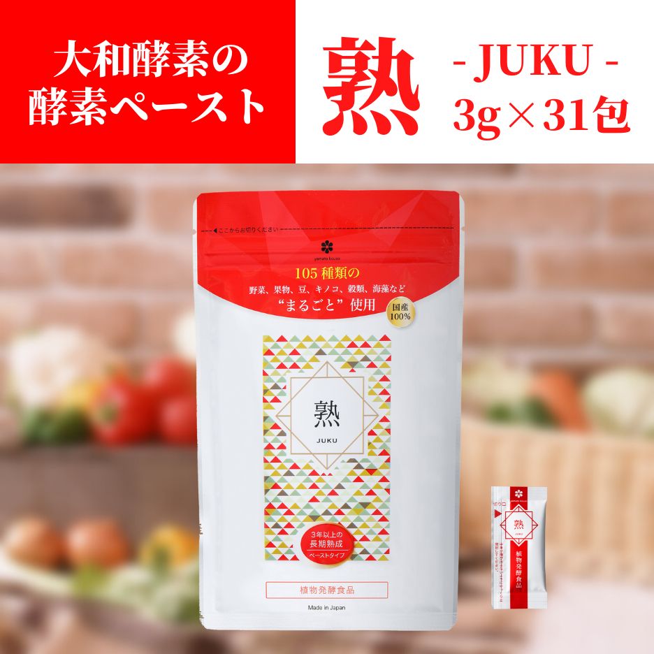 105種類の素材のペースト状 植物発酵食品「熟 -JUKU-」（3g×31包）