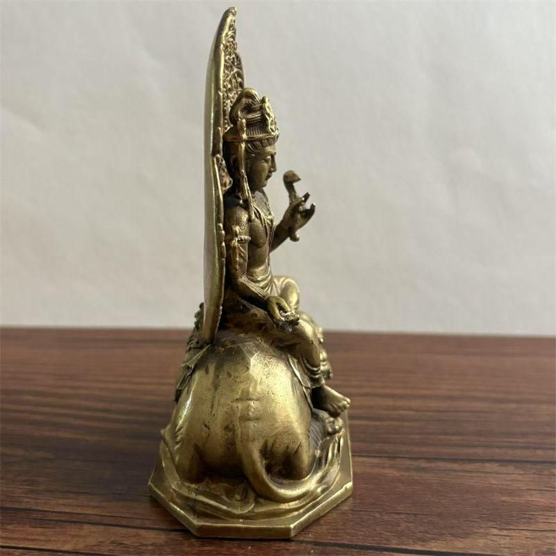 仏教美術 仏像 普賢菩薩仏像 供養仏像 開運 風水 銅製品 工芸品 置物 楽天市場】木彫 仏像 普賢菩薩 座像 全高約41cm 彫刻 仏教美術