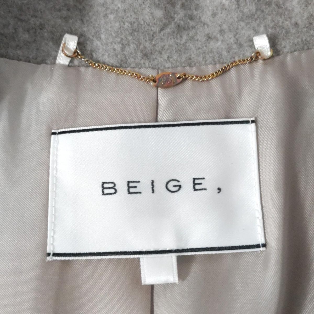 BEIGE ベイジ コート サイズ4 XL レディース - ライトグレー×ダークブラウン 長袖 冬 SIROKUMA-CORPORATION_COM