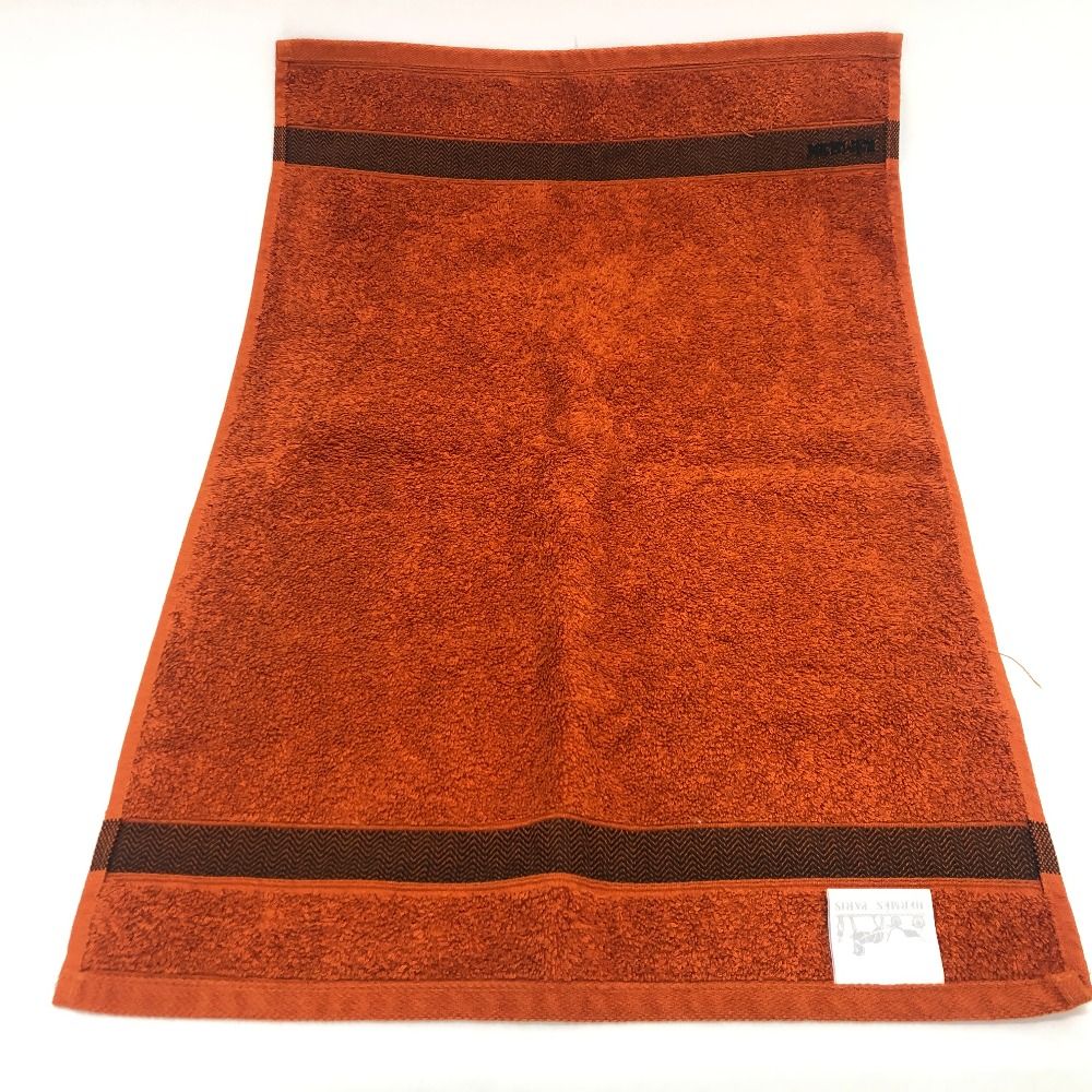 HERMES エルメス タオル シェブロン コットン オレンジ