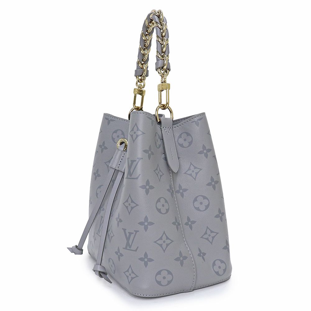 ノ*エ様 Louis Vuitton グレー ハンドバッグ ルイ ヴィトン モノグラム ネオノエBB チェーン ハンドル 2WAY