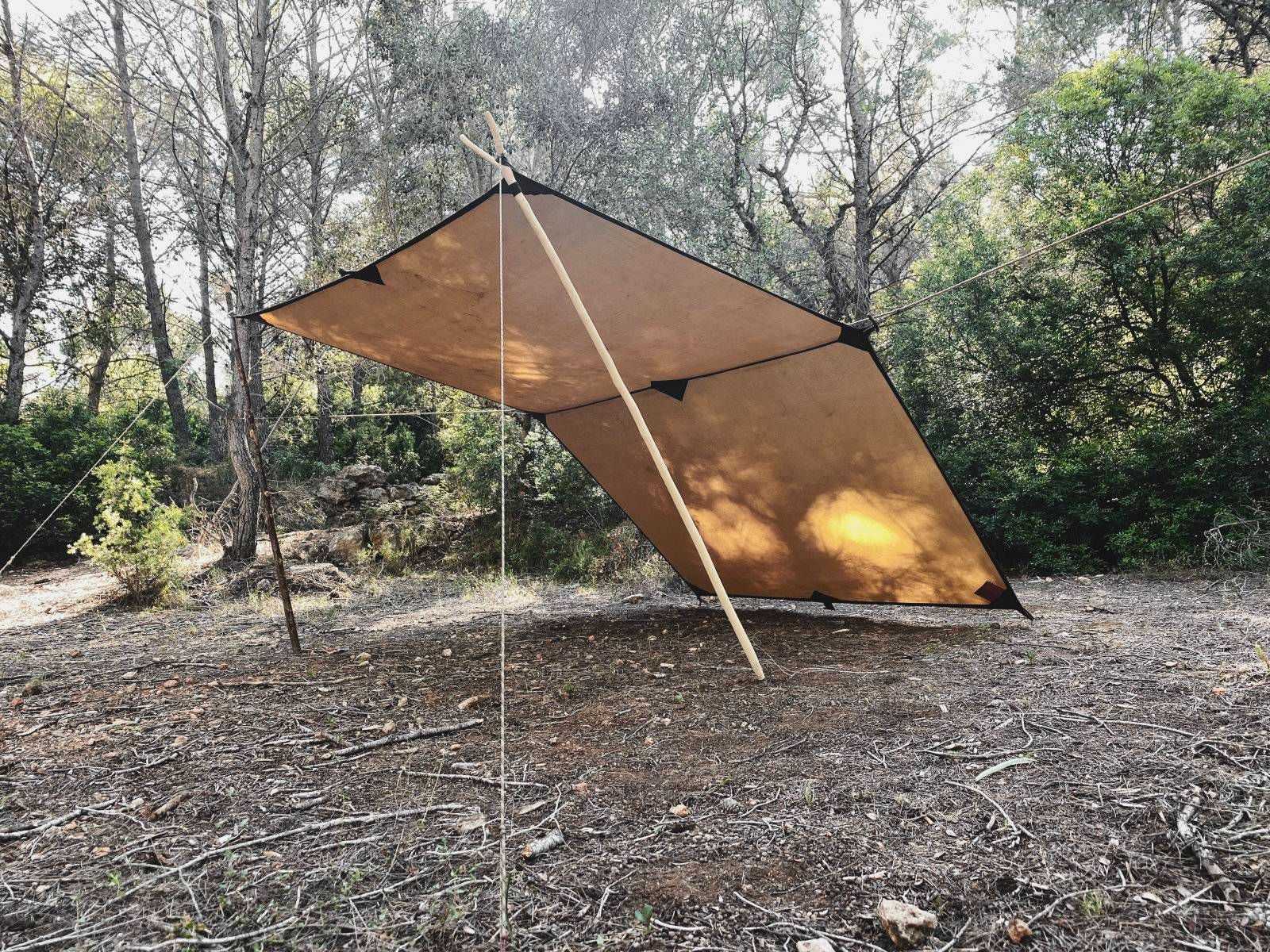 ブッシュクラフトスペイン Nessmuk ネスムック オイルスキンタープ 2.5x2m Bushcraft Spain 軍幕 無骨