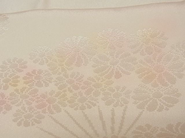 平和屋2□上質な長襦袢 半衿刺繍 単衣 草花地紋 暈し染め 逸品 ma3243