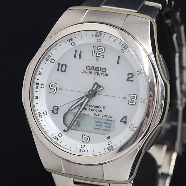 【新品未使用】CASIO 電波ソーラー　稼働　wva-m600 デジアナ WVA-M600 CASIO カシオ 腕時計 メンズ 電波 ソーラー デジタル