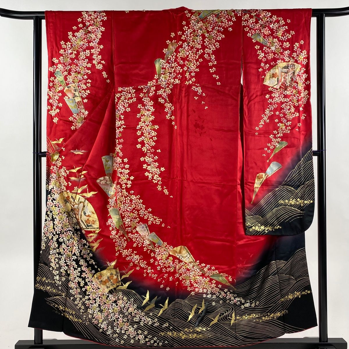 振袖 身丈167.5cm 裄丈68cm 正絹 秀品 【中古】（振袖 身丈164cm 裄丈  