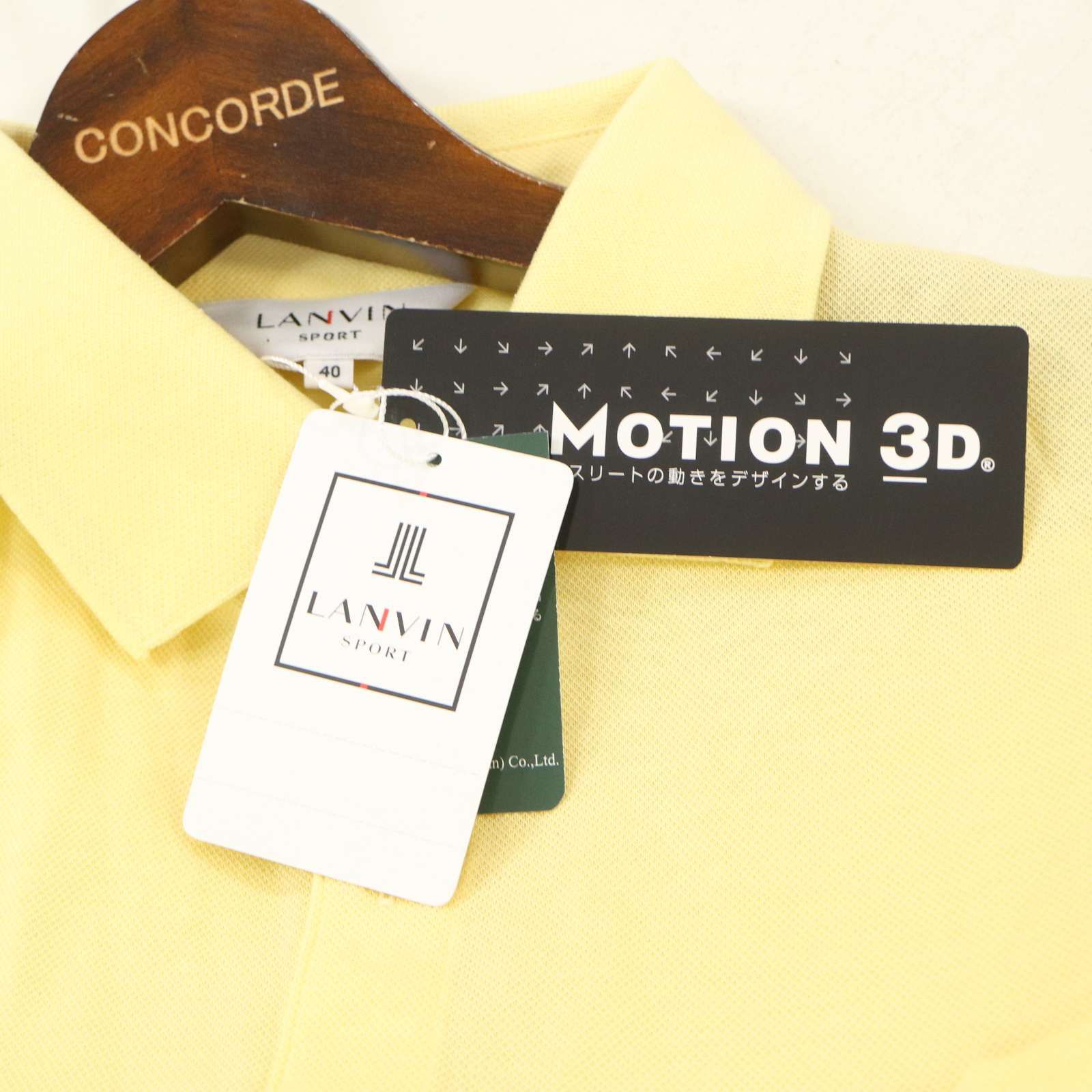 【新品 未使用】 LANVIN SPORT ランバン スポーツ ゴルフ 春夏 MOTION 3D★ 半袖 鹿の子 ポロシャツ Sz.40 メンズ 定価1.8万 新品 未使用】 LANVIN SPORT ランバン スポーツ ゴルフ 春夏