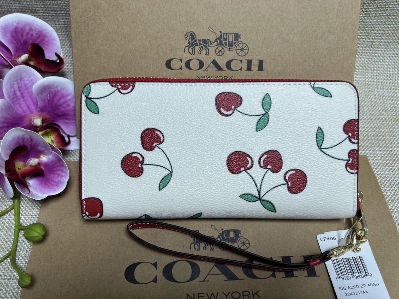 コーチ COACH 長財布 財布 CF406 ロング ジップ アラウンド ウォレット