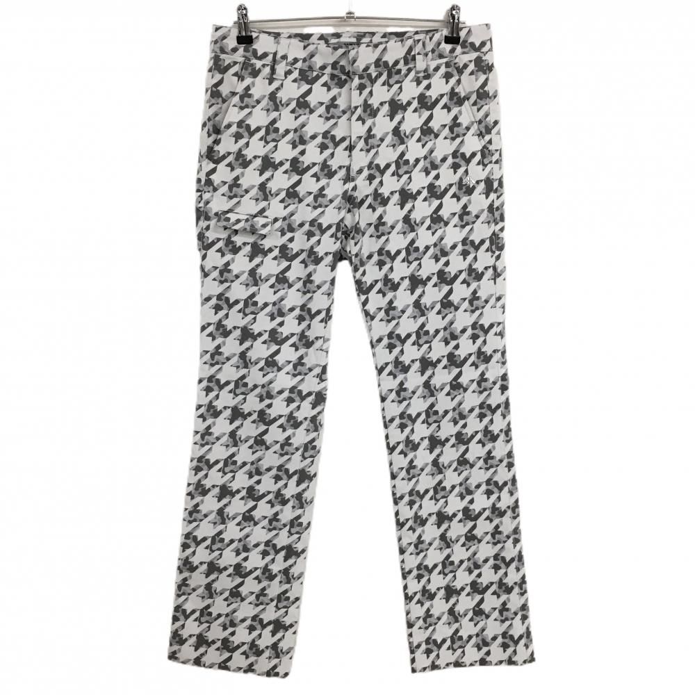 Kappa/カッパ ゴルフパンツ【カモ/Ｌ82㎝】美品！ ☆特価☆【超美品】カッパ パンツ 白×グレー 千鳥格子 迷彩
